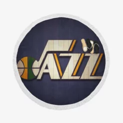 Utah Jazz Professional NBA Club Round Beach Towel