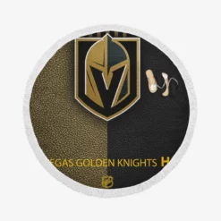 Vegas Golden Knights Professional Ice Hockey Team Round Beach Towel