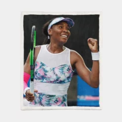 Venus Williams American Professional Tennis Player Sherpa Fleece Blanket 1