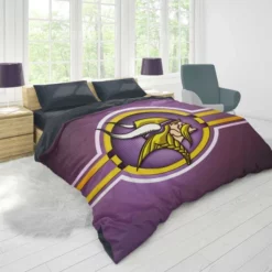 Vikings Energetic NFL American Football Club Duvet Cover 1