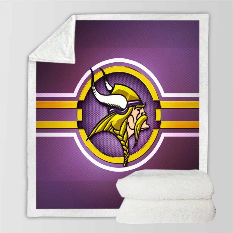 Vikings Energetic NFL American Football Club Sherpa Fleece Blanket
