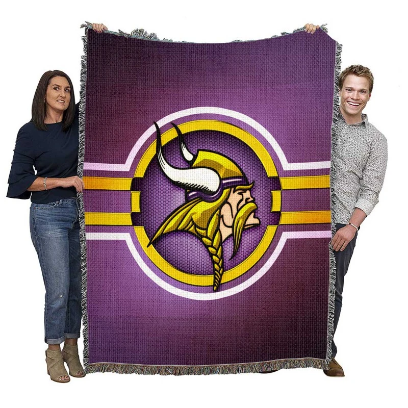 Vikings Energetic NFL American Football Club Woven Blanket