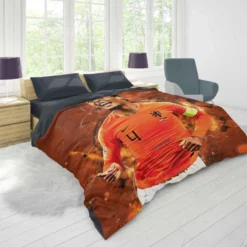 Virgil van Dijk  Holland Football Captain Duvet Cover 1