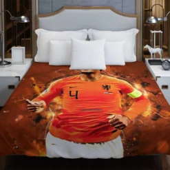 Virgil van Dijk  Holland Football Captain Duvet Cover