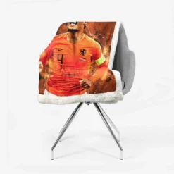 Virgil van Dijk  Holland Football Captain Sherpa Fleece Blanket 2