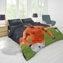 Virgil van Dijk  Netherlands Soccer Captain Duvet Cover 1