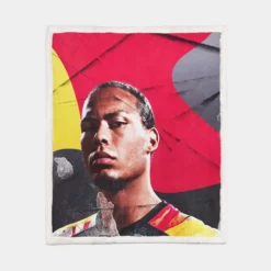 Virgil van Dijk Popular Soccer Player Sherpa Fleece Blanket 1