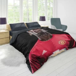 Vivacious United Football Player Paul Pogba Duvet Cover 1