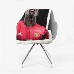 Vivacious United Football Player Paul Pogba Sherpa Fleece Blanket 2