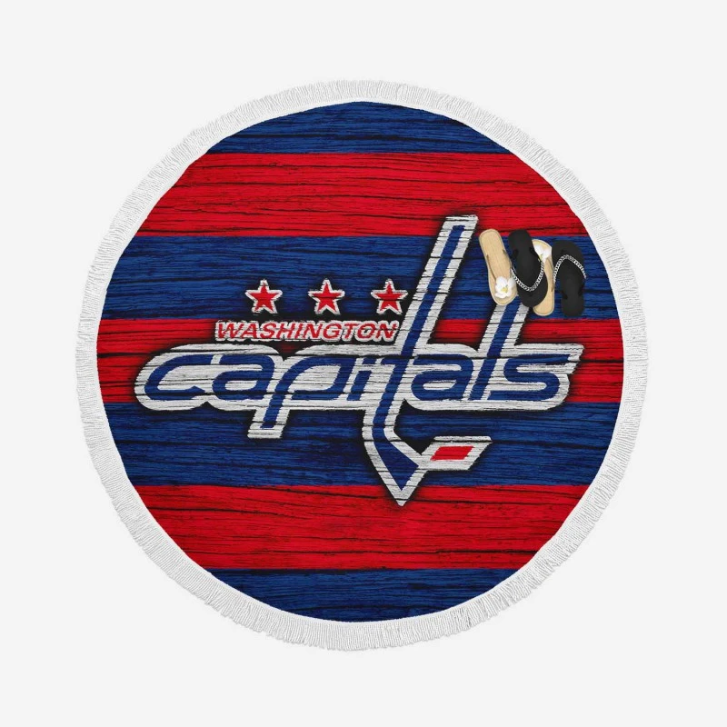 Washington Capitals NHL Logo Round Beach Towel