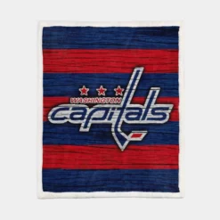 Washington Capitals NHL Logo Sherpa Fleece Blanket 1