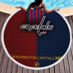 Washington Capitals Stanley Cup NHL Round Beach Towel 1