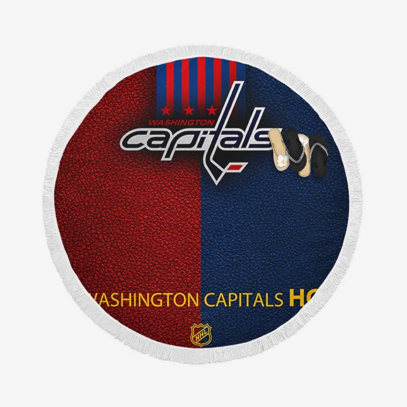 Washington Capitals Stanley Cup NHL Round Beach Towel