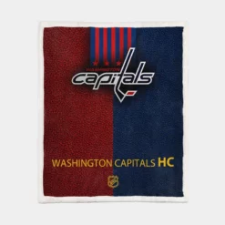 Washington Capitals Stanley Cup NHL Sherpa Fleece Blanket 1