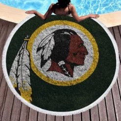 Washington Redskins Top Ranked NFL Team Round Beach Towel 1