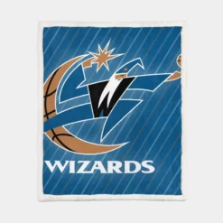 Washington Wizards Club Logo Sherpa Fleece Blanket 1