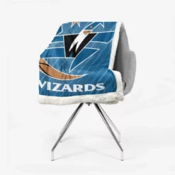 Washington Wizards Club Logo Sherpa Fleece Blanket 2