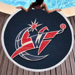 Washington Wizards Excellent NBA Team Round Beach Towel 1