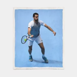 Wimbledon Championships WTA Tennis Player Marin Cilic Sherpa Fleece Blanket 1