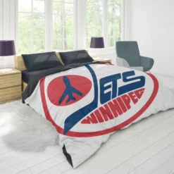 Winnipeg Jets NHL Club Logo Duvet Cover 1