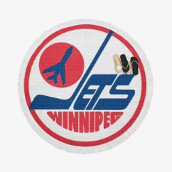 Winnipeg Jets NHL Club Logo Round Beach Towel