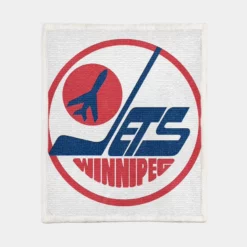 Winnipeg Jets NHL Club Logo Sherpa Fleece Blanket 1