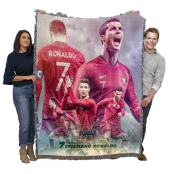 World Best Sportsman Cristiano Ronaldo Woven Blanket