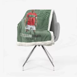 World Cup Portugal Player Cristiano Ronaldo Sherpa Fleece Blanket 2