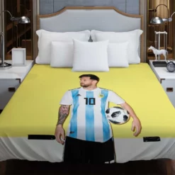 World Cup Winning Captain Lionel Messi Duvet Cover