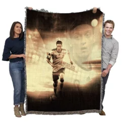 World Cup Winning Soccer Player Mesut Ozil Woven Blanket