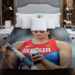 World Record Athlete Yelena Isinbayeva Duvet Cover