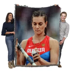 World Record Athlete Yelena Isinbayeva Woven Blanket