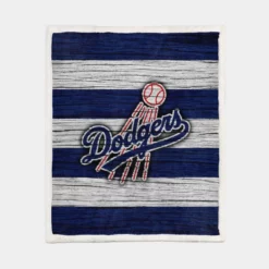 World Series MLB Baseball Club Los Angeles Dodgers Sherpa Fleece Blanket 1