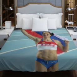 Yelena Isinbayeva Russian Athlete Duvet Cover 1