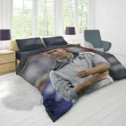 Zinedine Zidane Competitive Football Duvet Cover 1