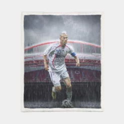 Zinedine Zidane FIFA Confederations Cup Footballer Sherpa Fleece Blanket 1