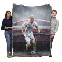 Zinedine Zidane FIFA Confederations Cup Footballer Woven Blanket