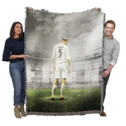 Zinedine Zidane Football Legend Woven Blanket