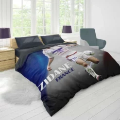 Zinedine Zidane France Football Player Duvet Cover 1