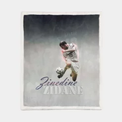 Zinedine Zidane France World Cup Footballer Sherpa Fleece Blanket 1