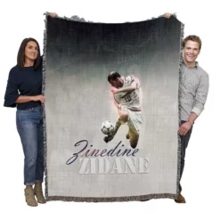 Zinedine Zidane France World Cup Footballer Woven Blanket