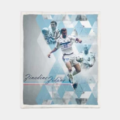 Zinedine Zidane French Footballer Sherpa Fleece Blanket 1