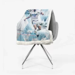 Zinedine Zidane French Footballer Sherpa Fleece Blanket 2