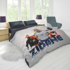 Zinedine Zidane Inspiring Football Duvet Cover 1