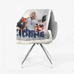 Zinedine Zidane Inspiring Football Sherpa Fleece Blanket 2