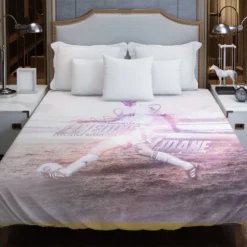 Zinedine Zidane Outstanding Football Duvet Cover