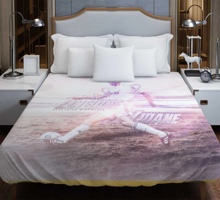 Zinedine Zidane Outstanding Football Duvet Cover