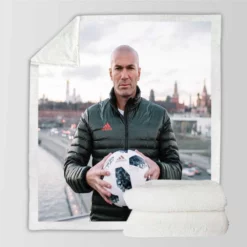 Zinedine Zidane Top Ranked Footballer Sherpa Fleece Blanket