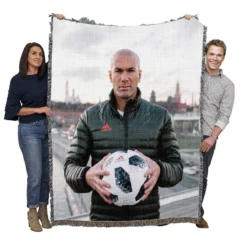 Zinedine Zidane Top Ranked Footballer Woven Blanket