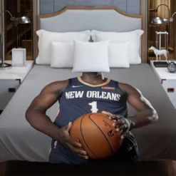 Zion Williamson Popular NBA New Orleans Player Duvet Cover